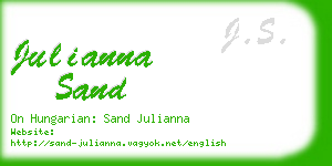 julianna sand business card
